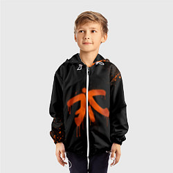 Ветровка с капюшоном детская Fnatic: Black collection, цвет: 3D-белый — фото 2