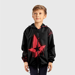 Ветровка с капюшоном детская Astralis: Black collection, цвет: 3D-черный — фото 2