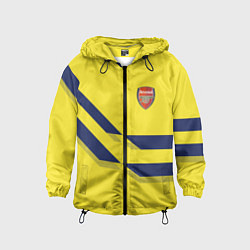 Ветровка с капюшоном детская Arsenal FC: Yellow style, цвет: 3D-черный