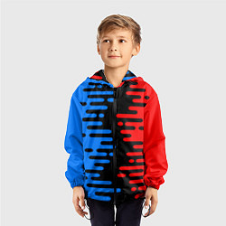 Ветровка с капюшоном детская Форма абстракции, цвет: 3D-черный — фото 2