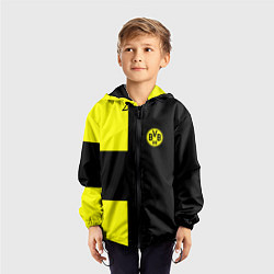 Ветровка с капюшоном детская BVB FC: Black style, цвет: 3D-черный — фото 2