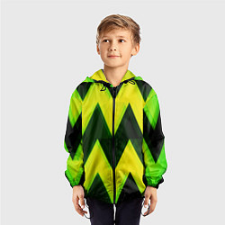 Ветровка с капюшоном детская Zigzag, цвет: 3D-черный — фото 2