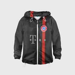 Ветровка с капюшоном детская Bayern FC: Black 2018, цвет: 3D-белый