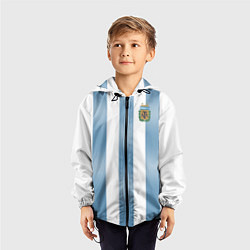 Ветровка с капюшоном детская Сборная Аргентины: ЧМ-2018, цвет: 3D-черный — фото 2