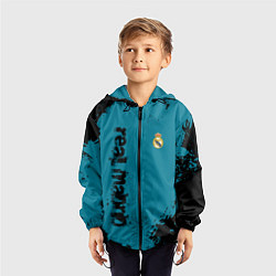 Ветровка с капюшоном детская Real madrid - grange style, цвет: 3D-черный — фото 2