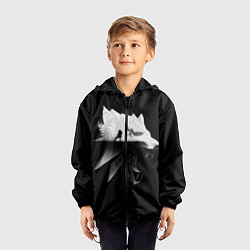 Ветровка с капюшоном детская Волк Ведьмака, цвет: 3D-черный — фото 2