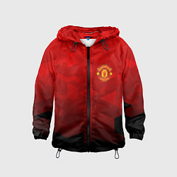 Ветровка с капюшоном детская FC Man UTD: Red Poly, цвет: 3D-черный