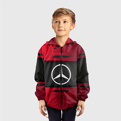 Ветровка с капюшоном детская Mercedes Benz Sport, цвет: 3D-черный — фото 2