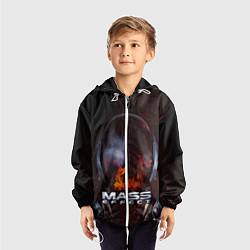 Ветровка с капюшоном детская Mass Effect, цвет: 3D-белый — фото 2