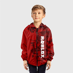 Ветровка с капюшоном детская ROBLOX: Red Camo, цвет: 3D-черный — фото 2