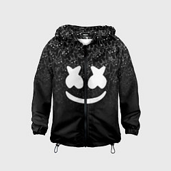 Ветровка с капюшоном детская Marshmello Black, цвет: 3D-черный