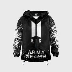 Ветровка с капюшоном детская BTS ARMY, цвет: 3D-черный