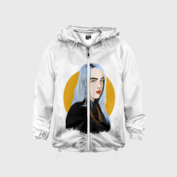 Ветровка с капюшоном детская Billie Eilish, цвет: 3D-белый