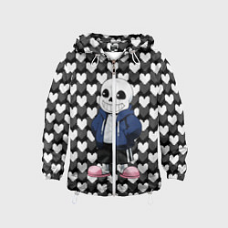 Ветровка с капюшоном детская UNDERTALE, цвет: 3D-белый