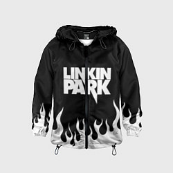 Ветровка с капюшоном детская Linkin Park: Black Flame, цвет: 3D-черный