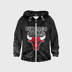 Ветровка с капюшоном детская CHICAGO BULLS, цвет: 3D-белый