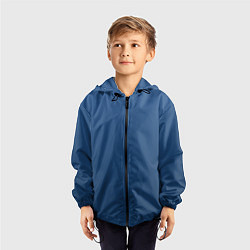 Ветровка с капюшоном детская 19-4052 Classic Blue, цвет: 3D-черный — фото 2