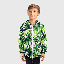 Ветровка с капюшоном детская Тропики, цвет: 3D-белый — фото 2