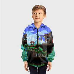 Ветровка с капюшоном детская TERRARIA EXCLUSIVE, цвет: 3D-черный — фото 2