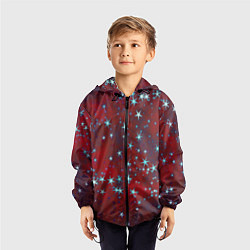 Ветровка с капюшоном детская Звезды, цвет: 3D-черный — фото 2