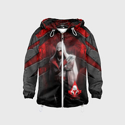 Ветровка с капюшоном детская Assasin's creed, цвет: 3D-белый
