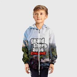 Ветровка с капюшоном детская GTA Online, цвет: 3D-белый — фото 2