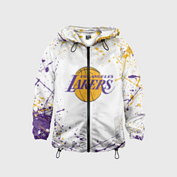 Ветровка с капюшоном детская LA LAKERS, цвет: 3D-черный