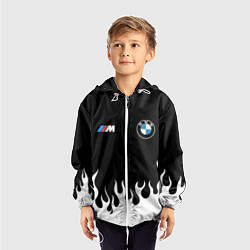 Ветровка с капюшоном детская BMW БМВ, цвет: 3D-белый — фото 2