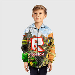 Ветровка с капюшоном детская ROBLOX, цвет: 3D-черный — фото 2
