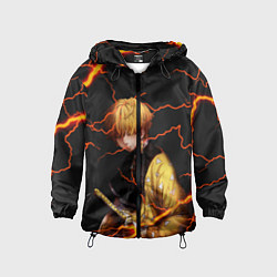 Ветровка с капюшоном детская KIMETSU NO YAIBA, цвет: 3D-черный