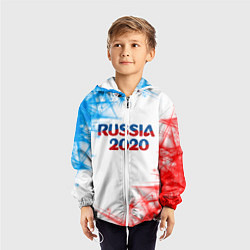 Ветровка с капюшоном детская Россия, цвет: 3D-белый — фото 2