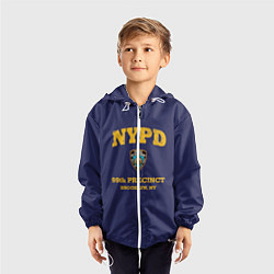 Ветровка с капюшоном детская Бруклин 9-9 департамент NYPD, цвет: 3D-белый — фото 2
