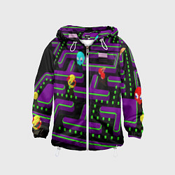 Ветровка с капюшоном детская PAC-MAN 3D, цвет: 3D-белый