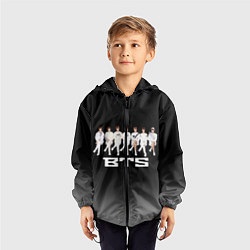 Ветровка с капюшоном детская BTS, цвет: 3D-черный — фото 2