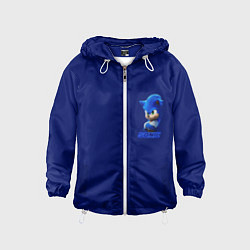 Ветровка с капюшоном детская SONIC, цвет: 3D-белый