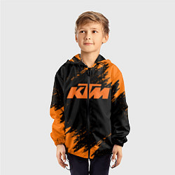 Ветровка с капюшоном детская KTM цвета 3D-черный — фото 2