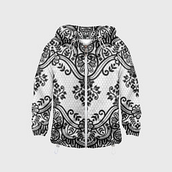 Ветровка с капюшоном детская Кружева, цвет: 3D-белый