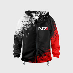 Ветровка с капюшоном детская MASS EFFECT N7, цвет: 3D-черный