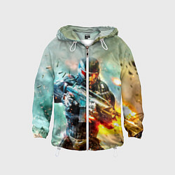 Ветровка с капюшоном детская CRYSIS, цвет: 3D-белый