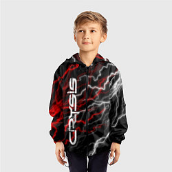 Ветровка с капюшоном детская CRYSIS, цвет: 3D-черный — фото 2