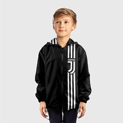Ветровка с капюшоном детская JUVENTUS, цвет: 3D-черный — фото 2
