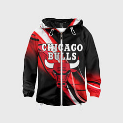 Ветровка с капюшоном детская CHICAGO BULLS, цвет: 3D-белый