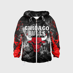 Ветровка с капюшоном детская CHICAGO BULLS, цвет: 3D-белый