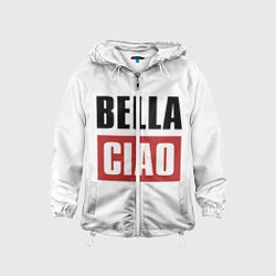 Ветровка с капюшоном детская Bella Ciao, цвет: 3D-белый