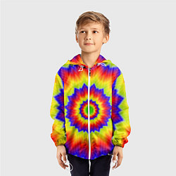 Ветровка с капюшоном детская Tie-Dye, цвет: 3D-белый — фото 2