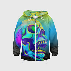 Детская ветровка Neon skull