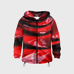 Ветровка с капюшоном детская ТЕКСТУРА, цвет: 3D-черный