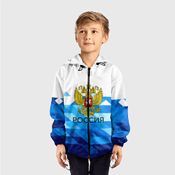 Ветровка с капюшоном детская РОССИЯ, цвет: 3D-черный — фото 2
