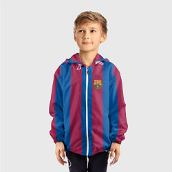 Ветровка с капюшоном детская FC Barcelona 2021, цвет: 3D-белый — фото 2