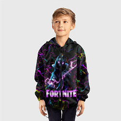 Ветровка с капюшоном детская Fortnite Молнии, цвет: 3D-черный — фото 2